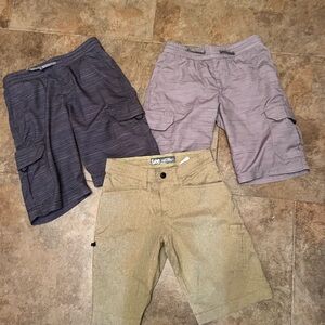 Youth Boys LEE Sz 10 Shorts Lot Tan Black and White Youth Shorts
